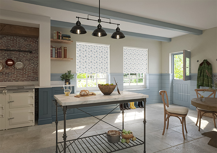 Bluebirds, Light Blue - Twist&Fit Roller Blind - Image 7